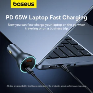 Baseus Golden Contactor Pro GaN Fast Charging Car Charger U2C 65W Lunar Gray Baseuscolombo 15