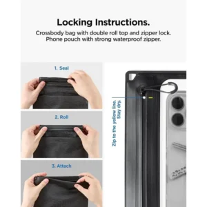 Spigen A640 Aqua Shield Waterproof Crossbody Bag Spigen A640 Aqua Shield Waterproof Bag Crossbody Bag Dual Detachable Pocket IPX8 Waterproof pouch value Product ven 257213337
