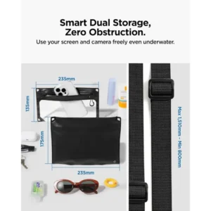 Spigen A640 Aqua Shield Waterproof Crossbody Bag Spigen A640 Aqua Shield Waterproof Bag Crossbody Bag Dual Detachable Pocket IPX8 Waterproof pouch value Product ven 257213451