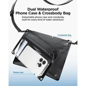 Spigen A640 Aqua Shield Waterproof Crossbody Bag Spigen A640 Aqua Shield Waterproof Bag Crossbody Bag Dual Detachable Pocket IPX8 Waterproof pouch value Product ven 257213577