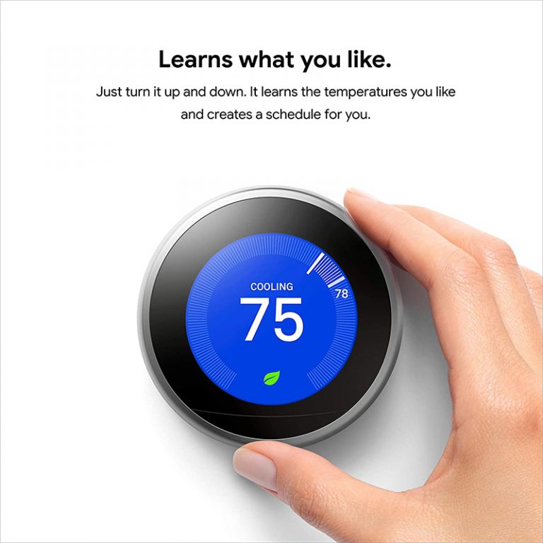 Google Nest Learning Thermostat Black Celltronics.lk