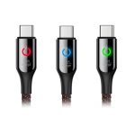Baseus C- shaped light intelligent power off type C cable