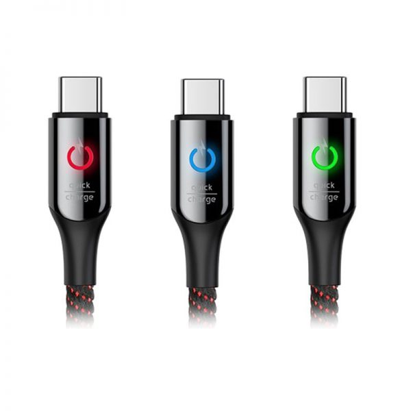 Baseus C- shaped light intelligent power off type C cable