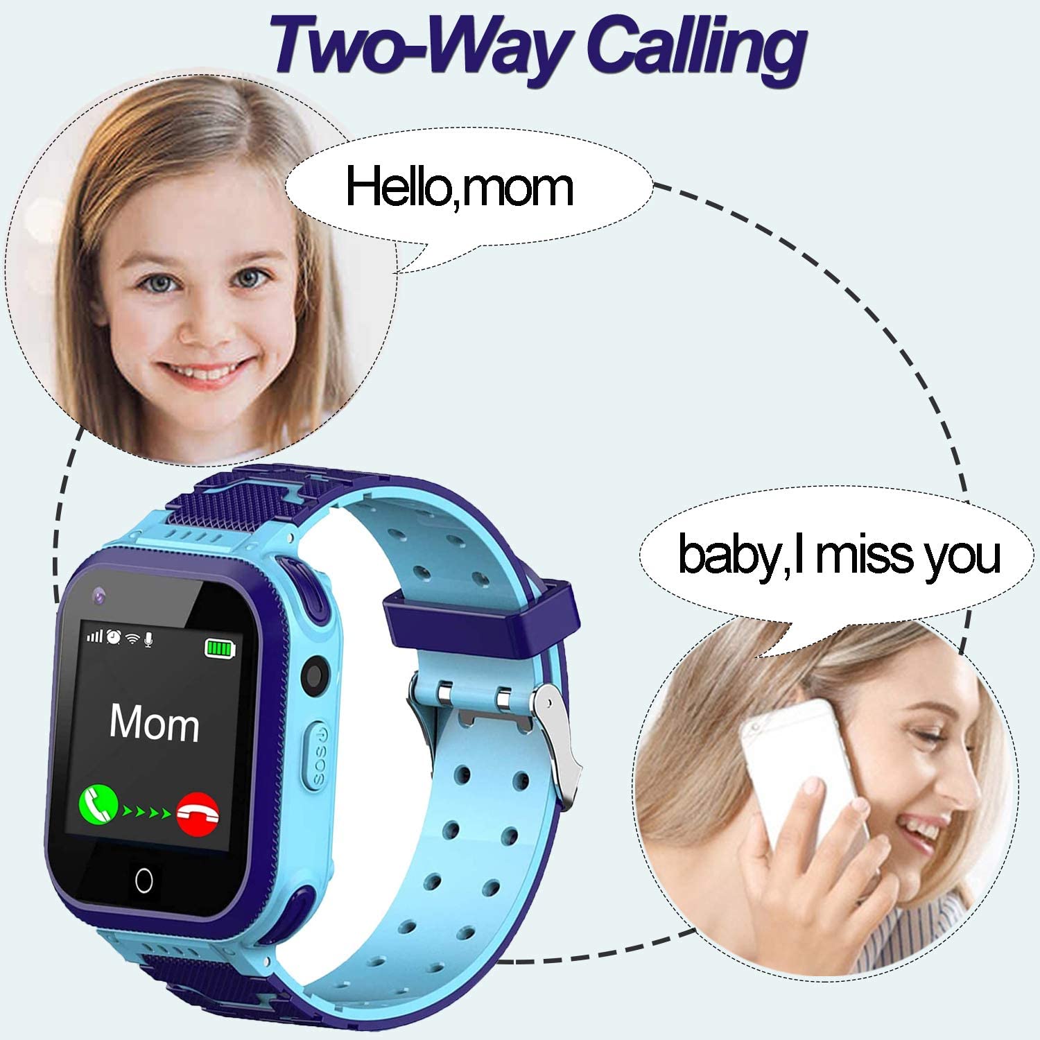 Porodo Kids 4G GPS Smart Watch with Video Call (Blue) | Celltronics.lk