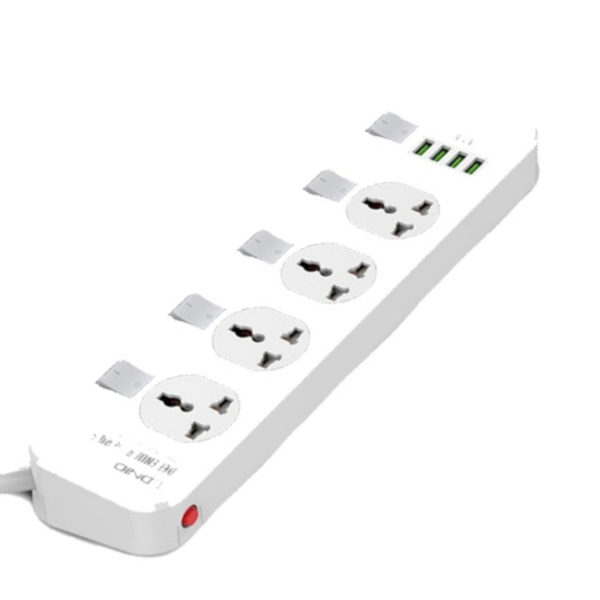 LDNIO SC4408 Power Socket 2500W 4 USB Extension Power Cord