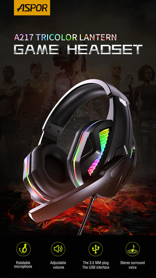 Aspor A217 Iridescence Series Gaming Headset is a high quality product that offers superior sound and comfort