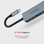 Porodo 3 in 1 Aluminum USB-C to HUB - Image 3