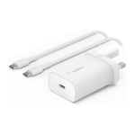 Belkin BoostCharge 25W Wall Chargers with PPS (USB-C Power Delivery) Fast Charger USB-C to USB-C cable included