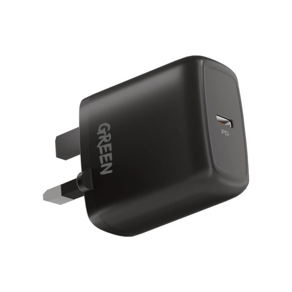 Green Lion Type-C Port Wall Charger 20W UK, Fast Charge Adapter, Over-heat Protection