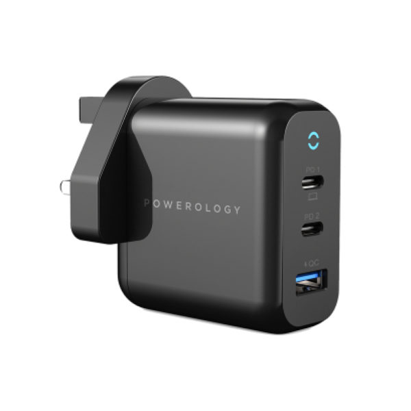 Powerology Compact 3 Output 65W GaN Charger
