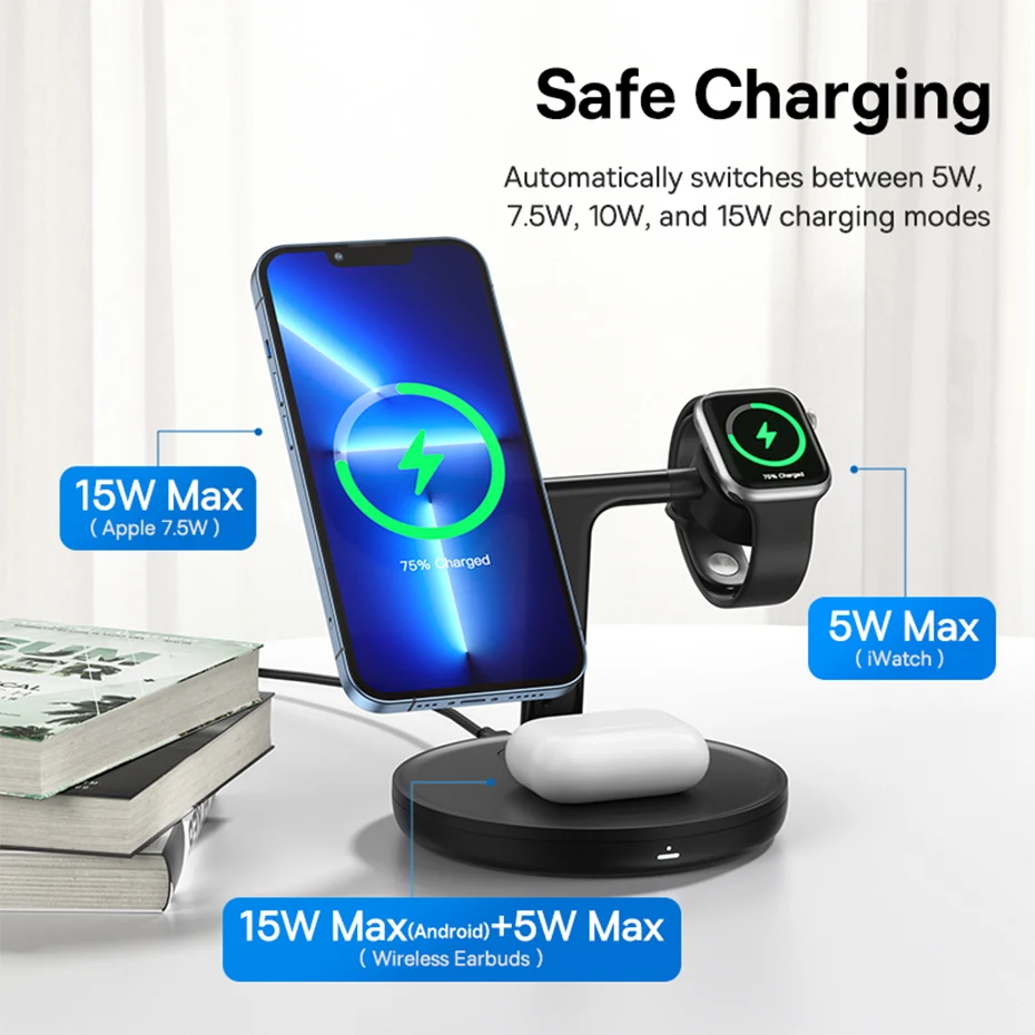 Baseus Swan 3 in 1 Wireless Magnetic Charging Bracket