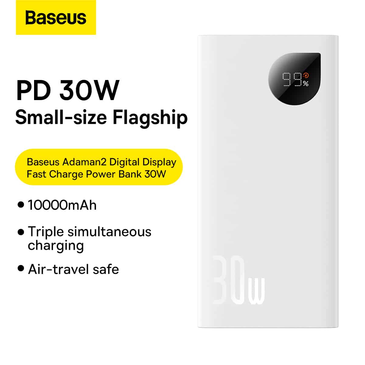 Baseus Adaman 2 Digital Display 30W 10000mAh Power Bank | Celltronics.lk