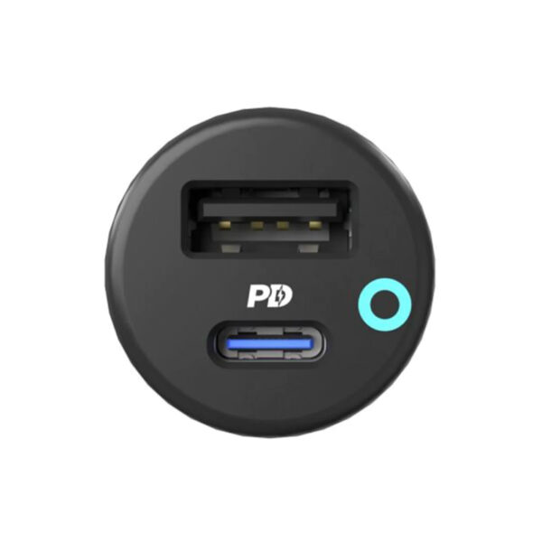 Powerology W Dual Port Usb Car Charger With Usb C To Lightning Cable