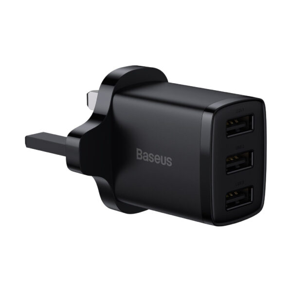 Baseus Compact charger 3x USB 17W UK plug