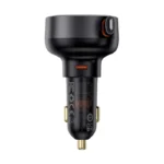 Baseus 55W Enjoyment Pro Car Charger C+Retractable iP Cable Cluster Black