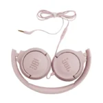 JBL Tune 500 Pure Bass Wired Headphone - Pink - Image 3