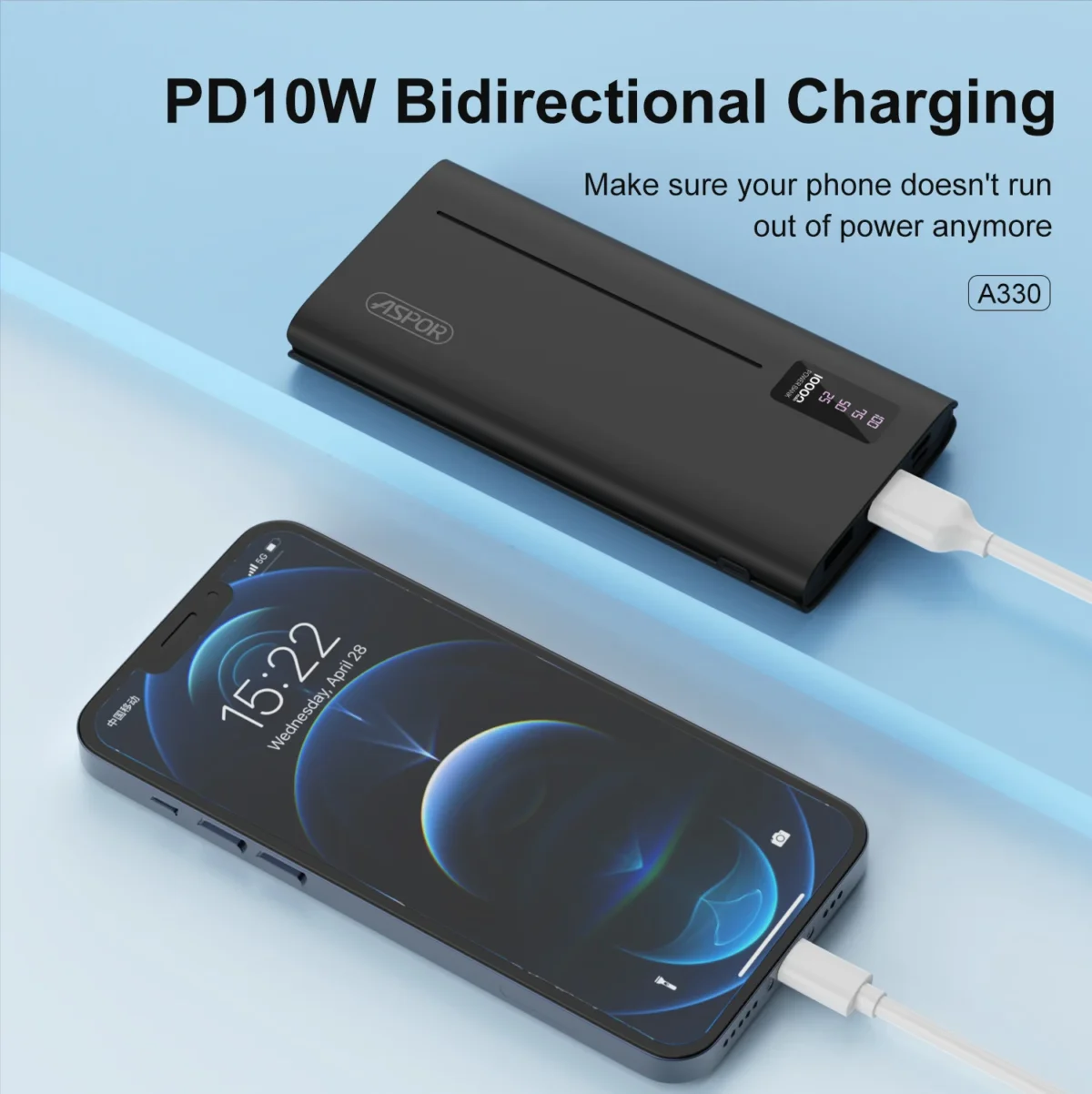 Aspor A330 portable 10000mAh Power Bank - Image 5