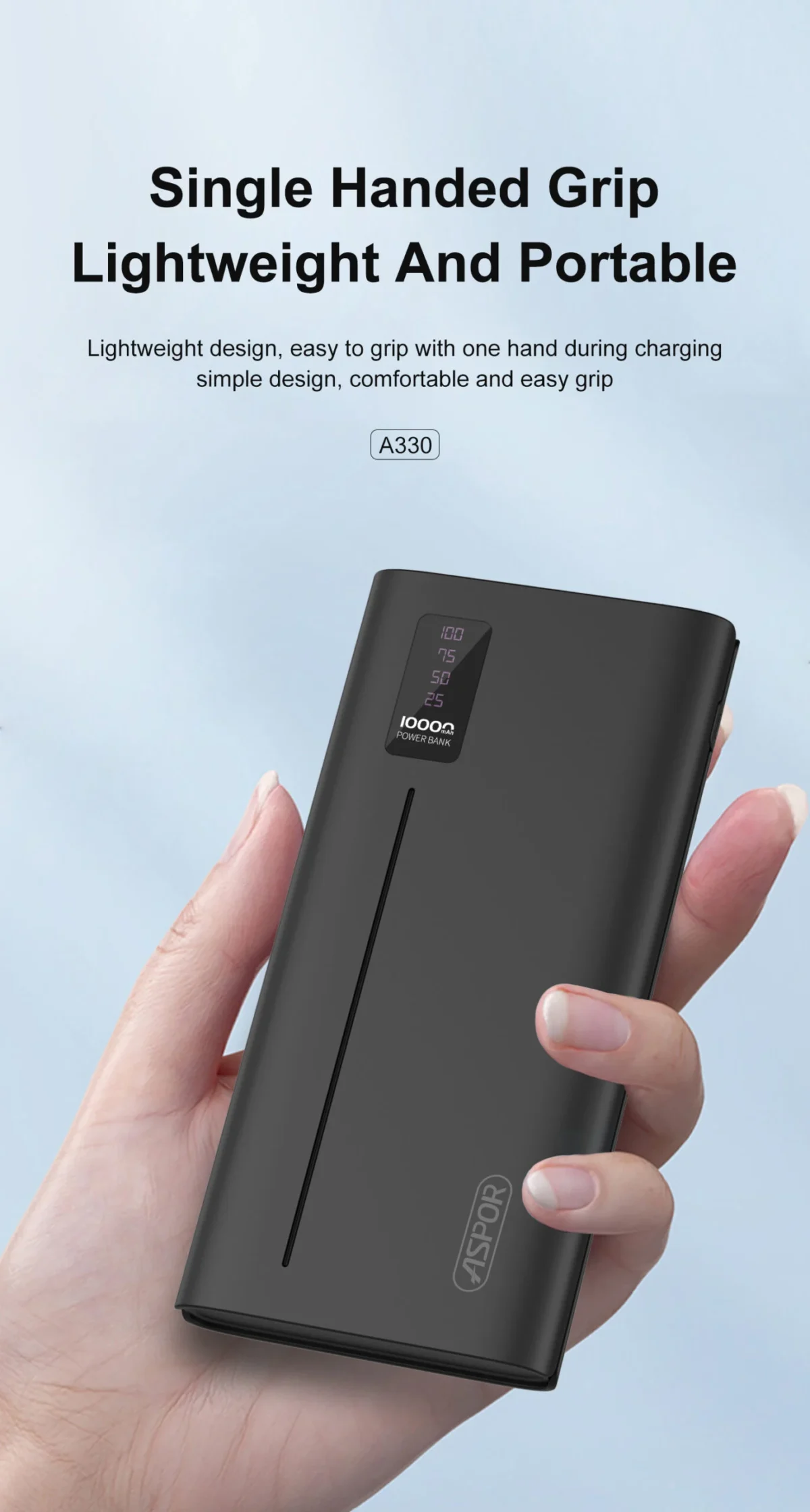 Aspor A330 portable 10000mAh Power Bank - Image 6