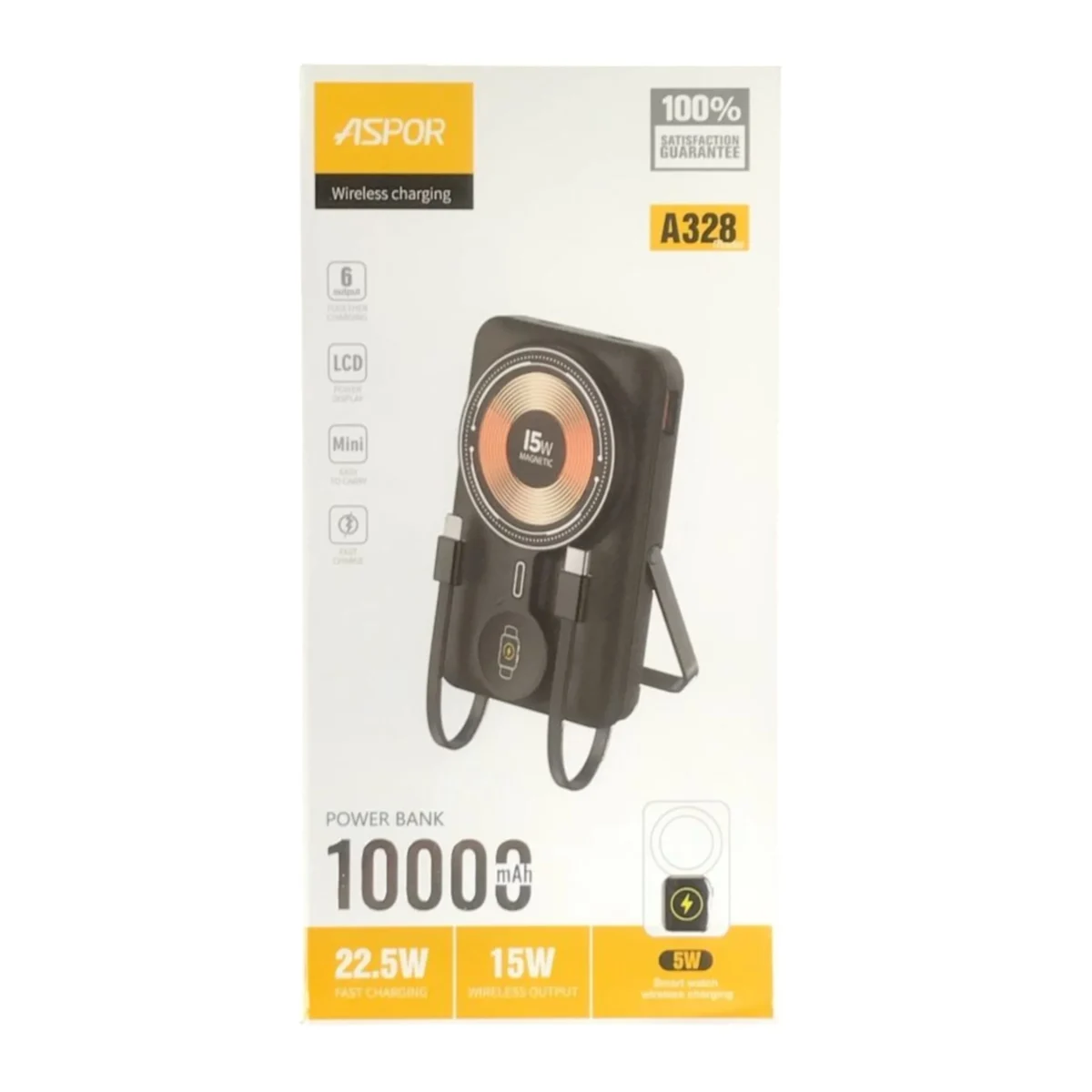 Aspor A328 10000mAh Magnetic Wireless  Power Bank - Image 3